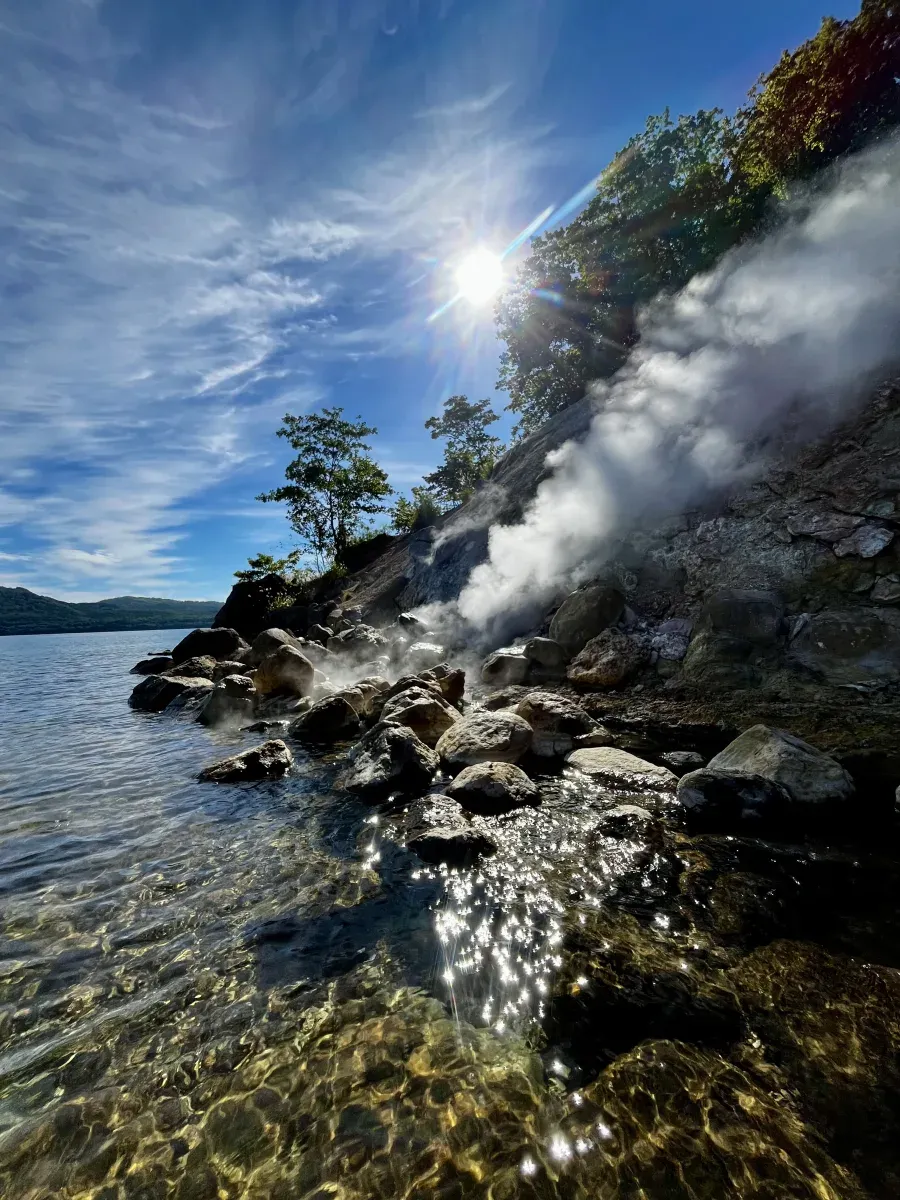 北海道屈斜路湖和琴半島溫泉露頭