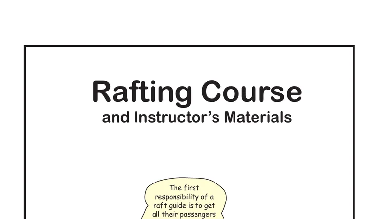 急流泛舟課程手冊 - Rafting Course Manual
